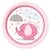 Baby Umbrella Pink plato 9 cm
