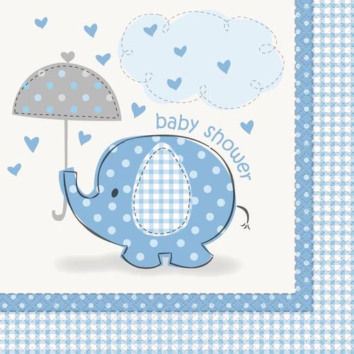 Baby Umbrella Blue servilleta grande