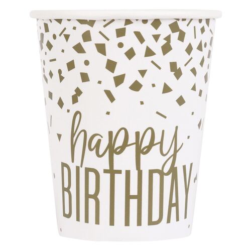 Gold Confetti vaso 8 oz