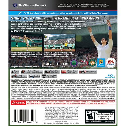 Videojuego Sony PS3 Grand Slam Tennis 2