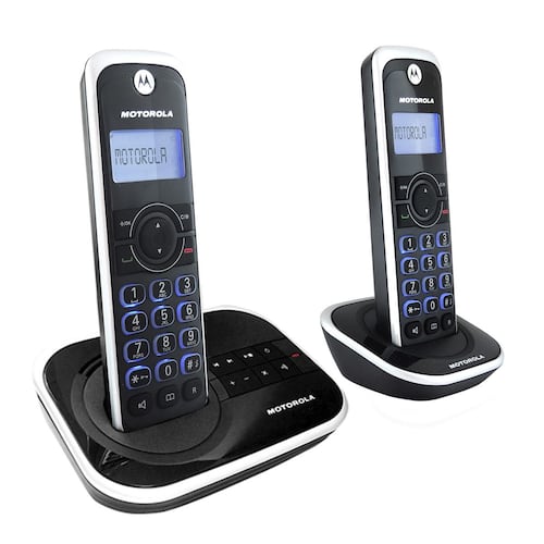 Motorola Dúo S12 Teléfono inalámbrico, pack de 2, negro y blanco - Teléfonos  Inalámbricos Kalamazoo