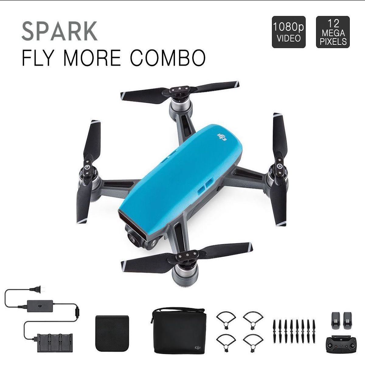 Combo Mini Drone DJI Spark Azul