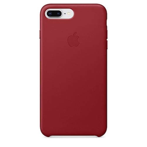 Funda Apple iPhone 8 Plus Roja Piel