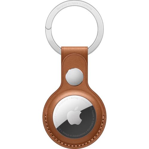 Llavero de Piel para AirTag Café