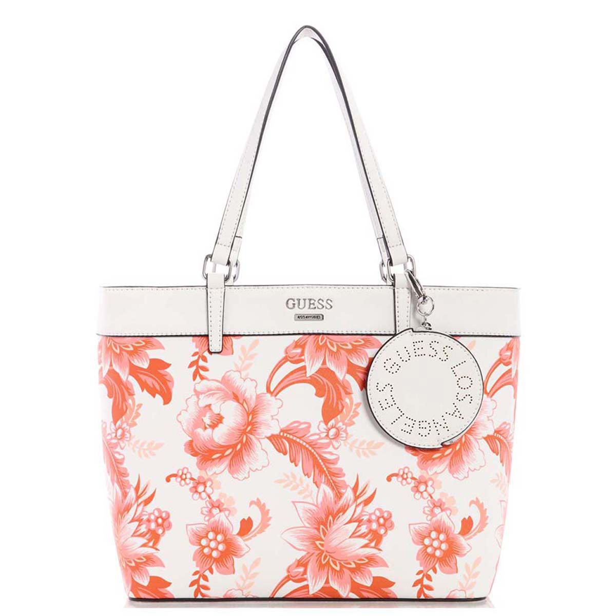 Bolsa guess 2024 blanca con flores