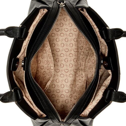 Bolsa Guess Factory tupelo satchel negro sf826605