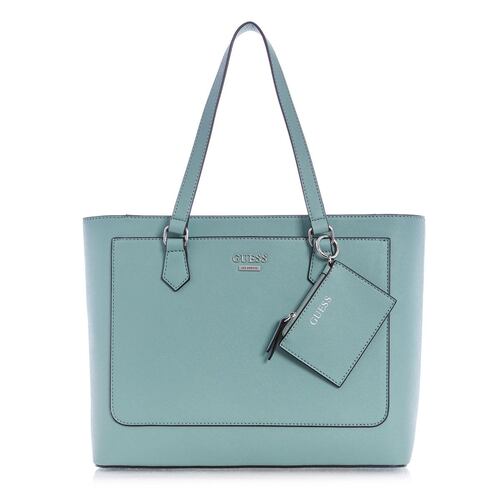 Bolsa Guess Factory Homestead estilo tote color azul medio modelo SF821225