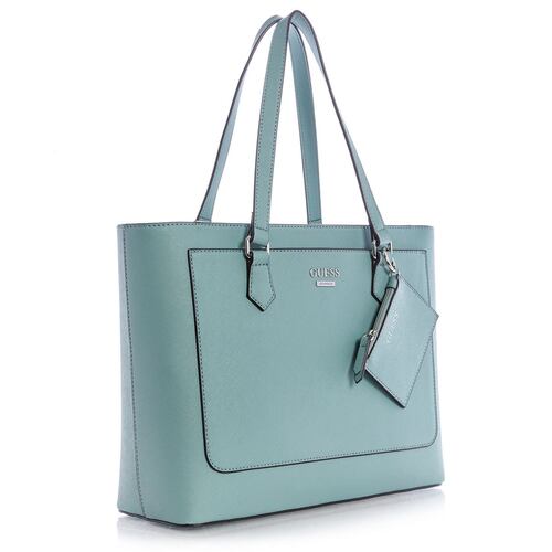 Bolsa Guess Factory Homestead estilo tote color azul medio modelo SF821225