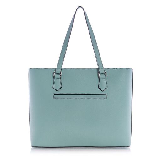 Bolsa Guess Factory Homestead estilo tote color azul medio modelo SF821225