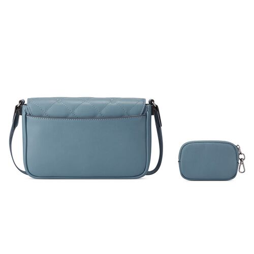 Bolsa Guess Factory Estilo Crossbody En Color Azul Modelo Le884778-Den