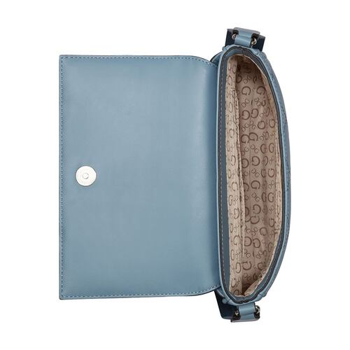 Bolsa Guess Factory Estilo Crossbody En Color Azul Modelo Le884778-Den