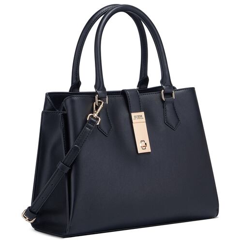 Bolsa Guess Factory Estilo Satchel En Color Negro Modelo Lg884005-Bla