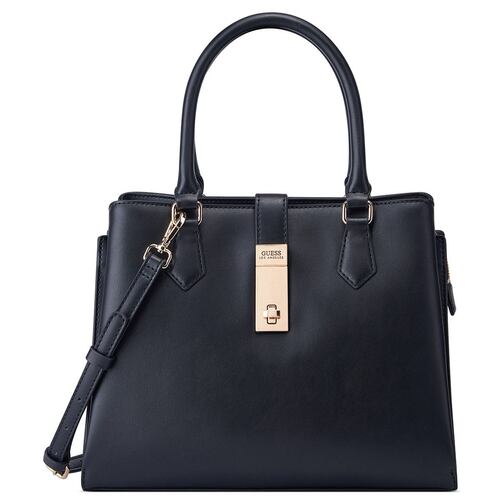Bolsa Guess Factory Estilo Satchel En Color Negro Modelo Lg884005-Bla