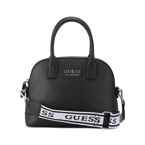 Bolsa Guess Factory Estilo Small Satchel En Color Negro Modelo Sf885905-Bla