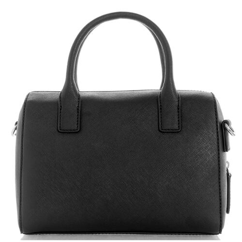 Bolsa Guess Factory Estilo Small Barrel En Color Negro Modelo Sf885908-Bla