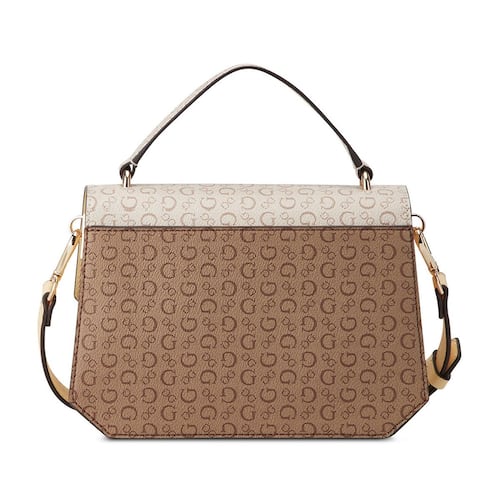 Bolsa Guess Factory Estilo Crossbody En Color Café Multi Modelo Sg885078-Khm