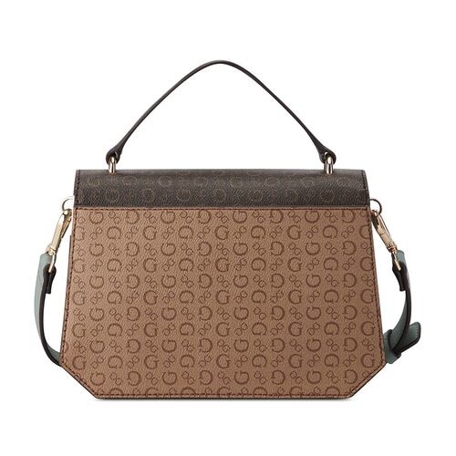 Bolsa Guess Factory Estilo Crossbody En Color Café Obscuro Modelo Sg885078-Nat
