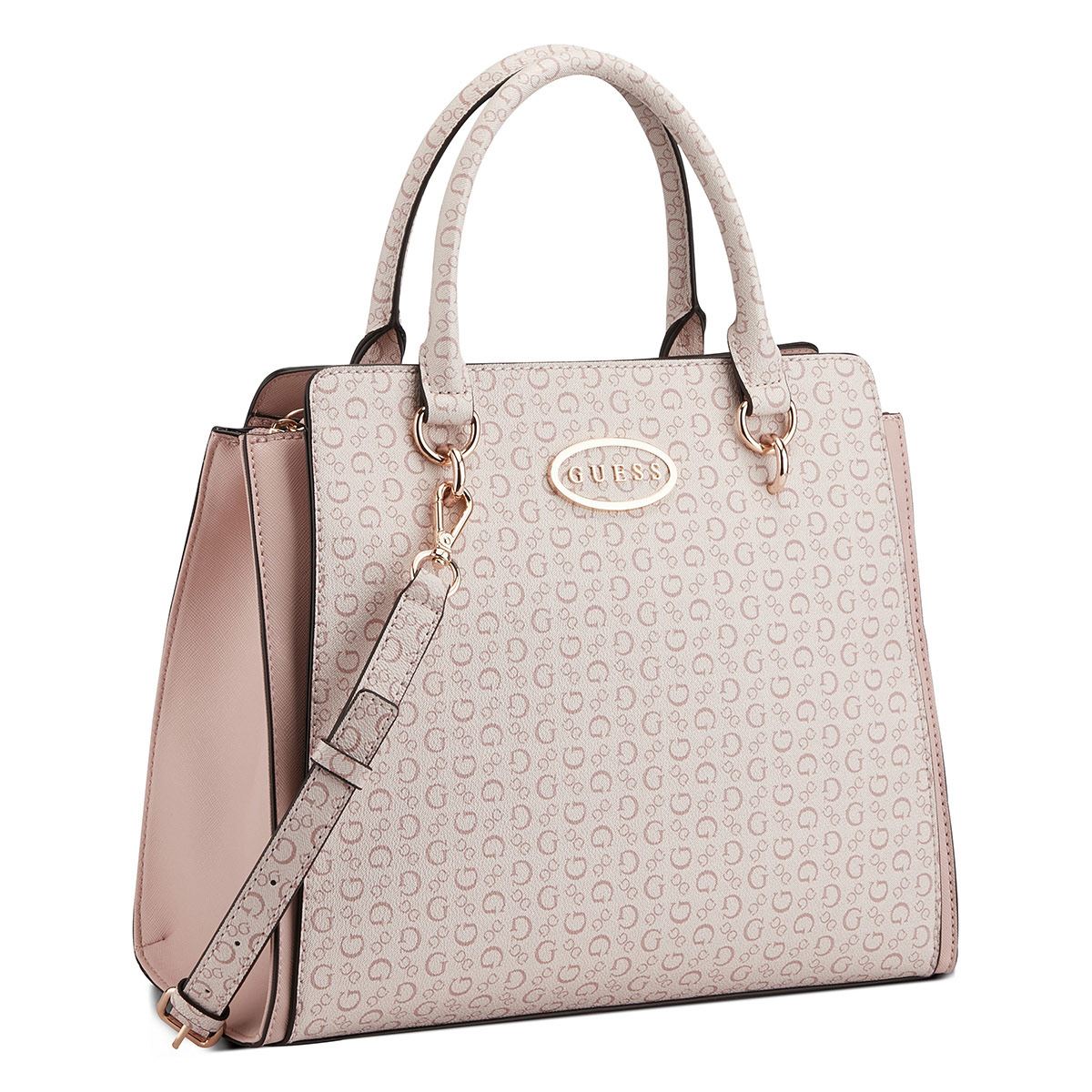 Bolso guess discount rosa y blanco