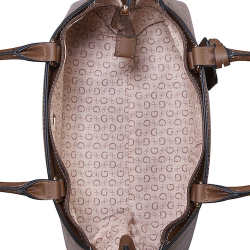 Bolsa Guess Factory Satchel en color Café