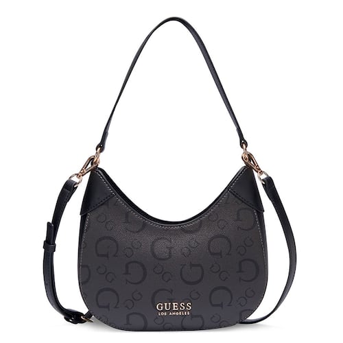 Bolsa Guess Factory Top Zip en color Negro