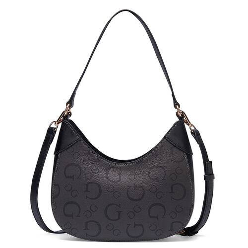 Bolsa Guess Factory Top Zip en color Negro