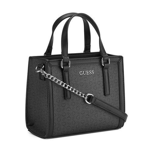 Bolsa Top Zip en color Negro Suavizado Guess Factory