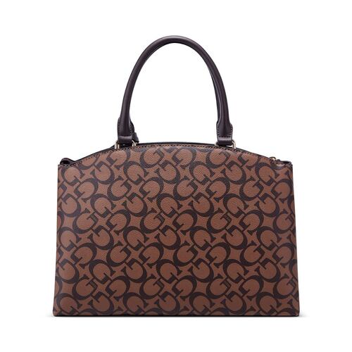 Bolsa satchel en color café Guess Factory