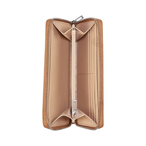 Cartera Zip Medium Guess Factory Café medio para Mujer