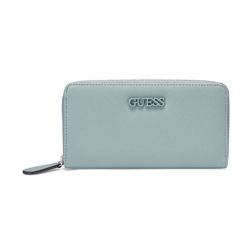 Cartera Medium Zip Aound Guess Factory Azul para Mujer