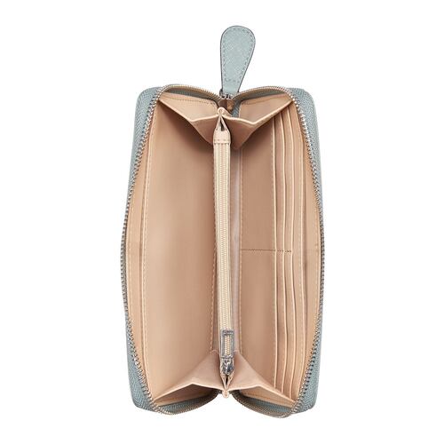 Cartera Medium Zip Aound Guess Factory Azul para Mujer