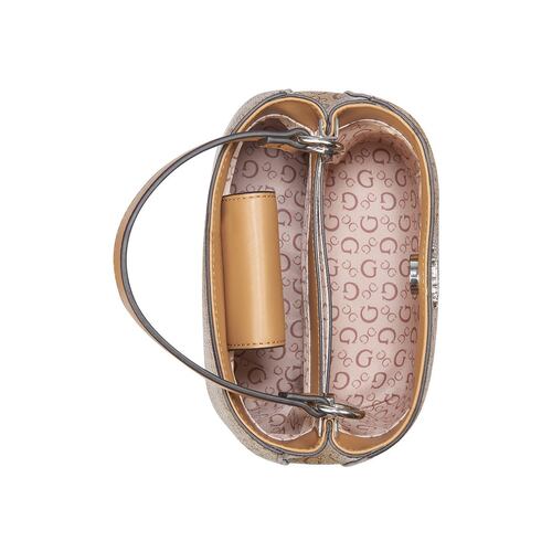 Bolso Mini Bucket Guess Factory Café para Mujer