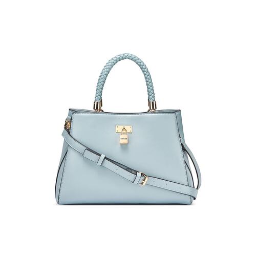 Bolsa satchel en color azul Guess Factory