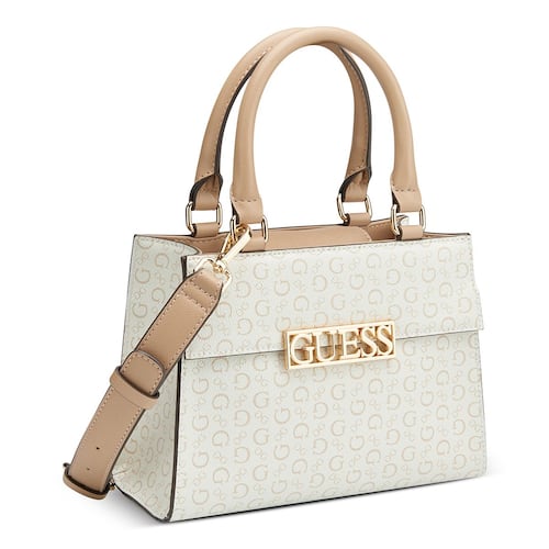 Bolso Satchel Blanco Guess Factory para Mujer