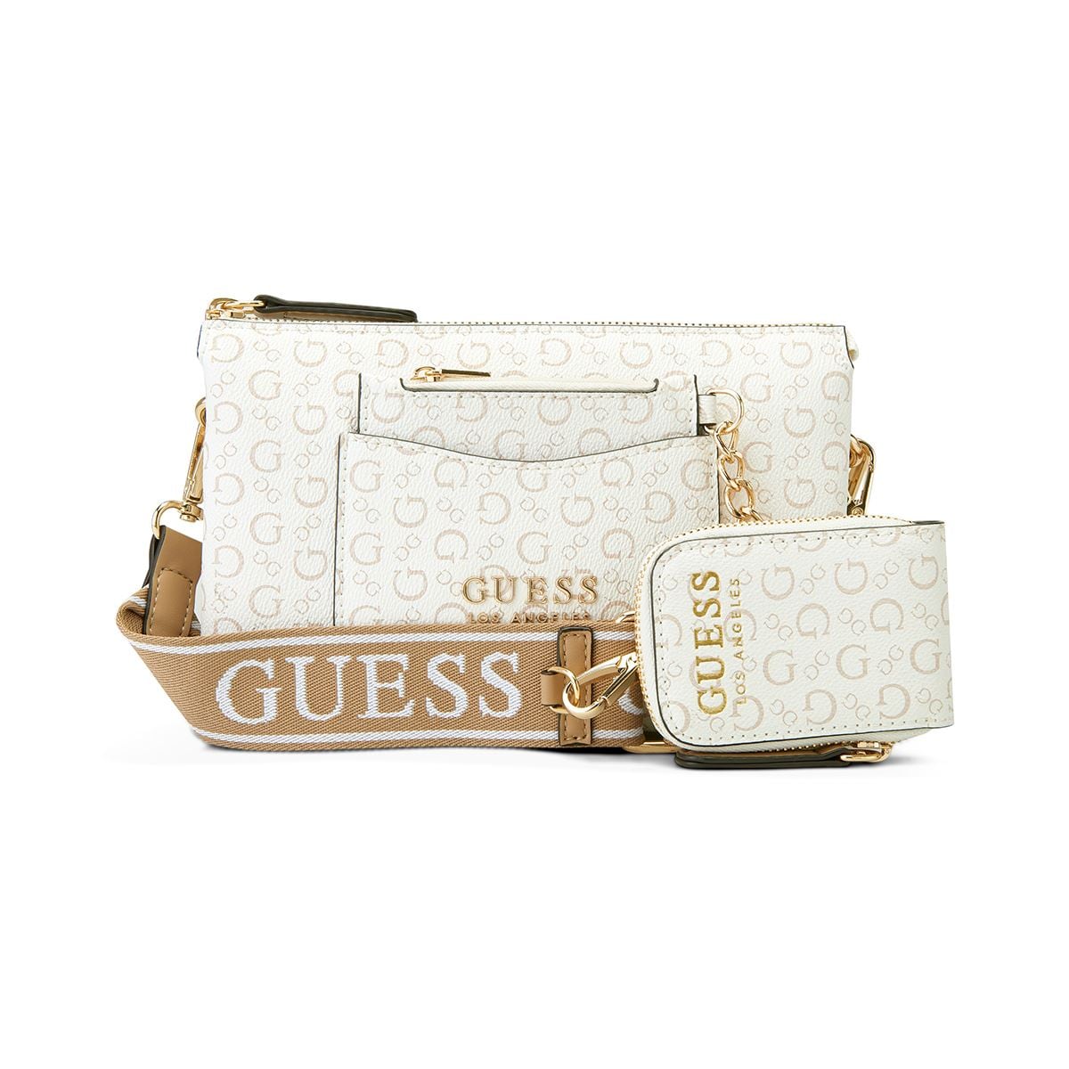 Bolso Crossbody Blanco Guess Factory para Mujer