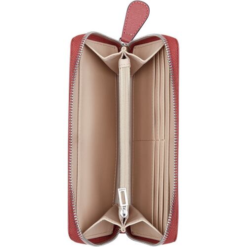 Cartera Zip Guess Factory Roja para Mujer