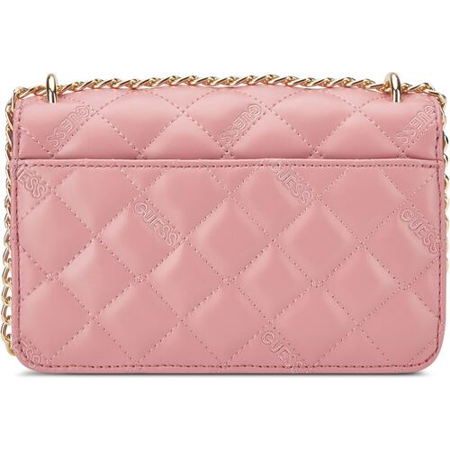 Bolso Crossbody Guess Factory Rosa para Mujer