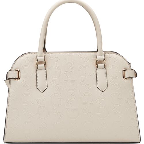 Bolso Satchel Guess Factory Beige para Mujer