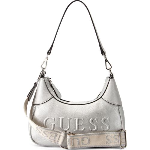 Bolso Topzip Guess Factory Plateada para Mujer