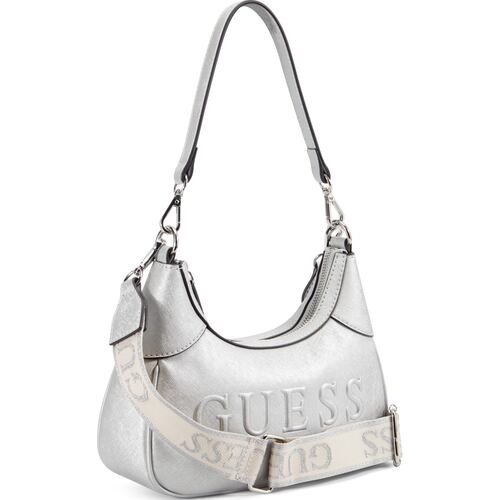 Bolso Topzip Guess Factory Plateada para Mujer