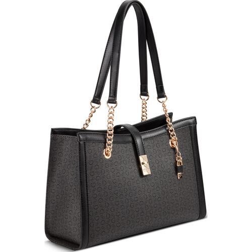 Bolso Satchel Guess Factory Negro para Mujer