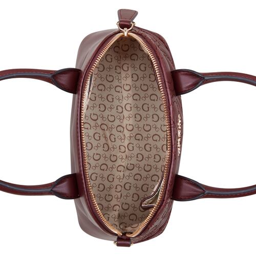 Bolso Satchel Guess Factory Vino para Mujer