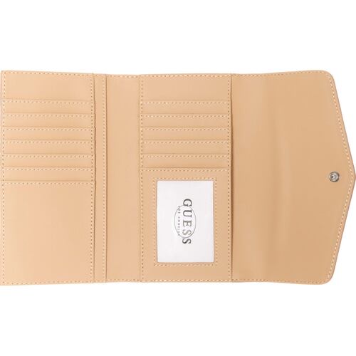 Cartera Slim Clutch Guess Color Café Claro para Mujer
