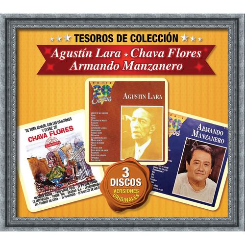 3CDs Tesoros de Colección - Varios (Manzanero, Lara y Flores)