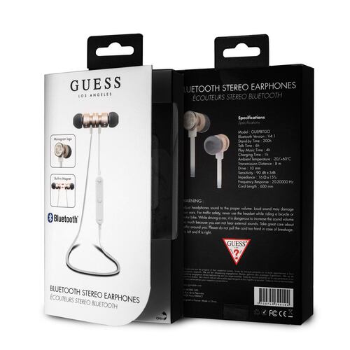 Audífonos Bluetooth Dorados Guess