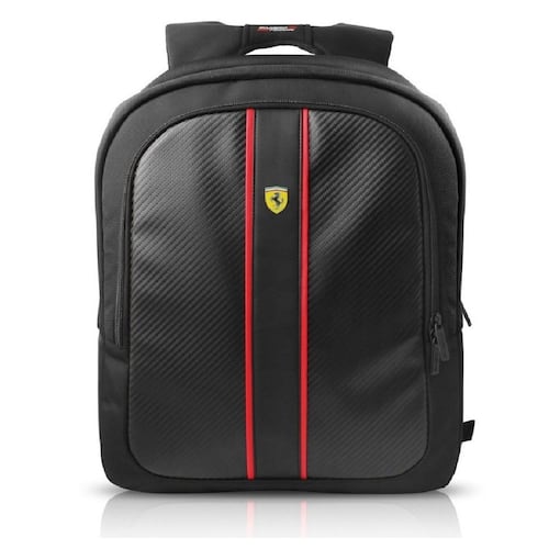 Mochila Ferrari Premium para Laptop USB Negra