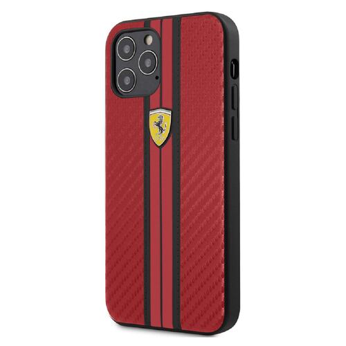 Funda protectora Ferrari carbono rojo IP12/12pro