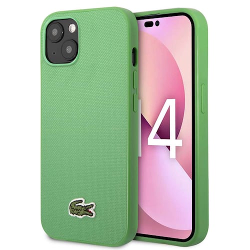 Funda Lacoste iphone 14 verde tejido