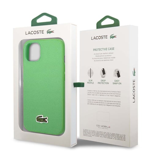 Funda Lacoste iphone 14 verde tejido