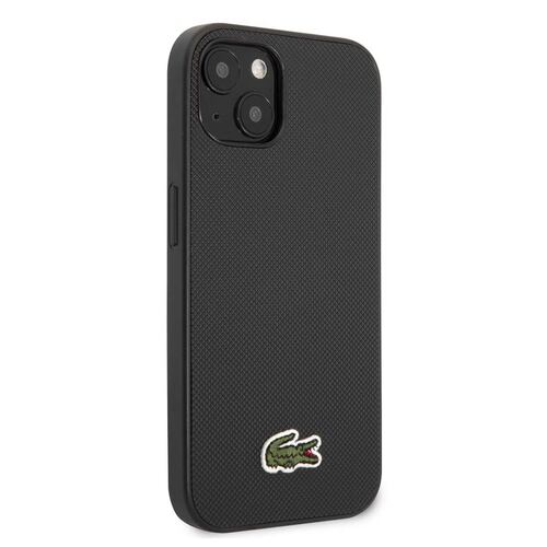 Funda Lacoste iphone 14  color negro tejido
