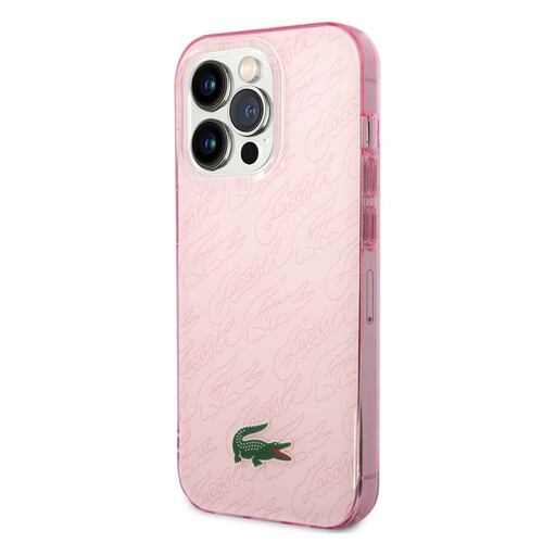 Funda Lacoste iphone 14 pro color rosa